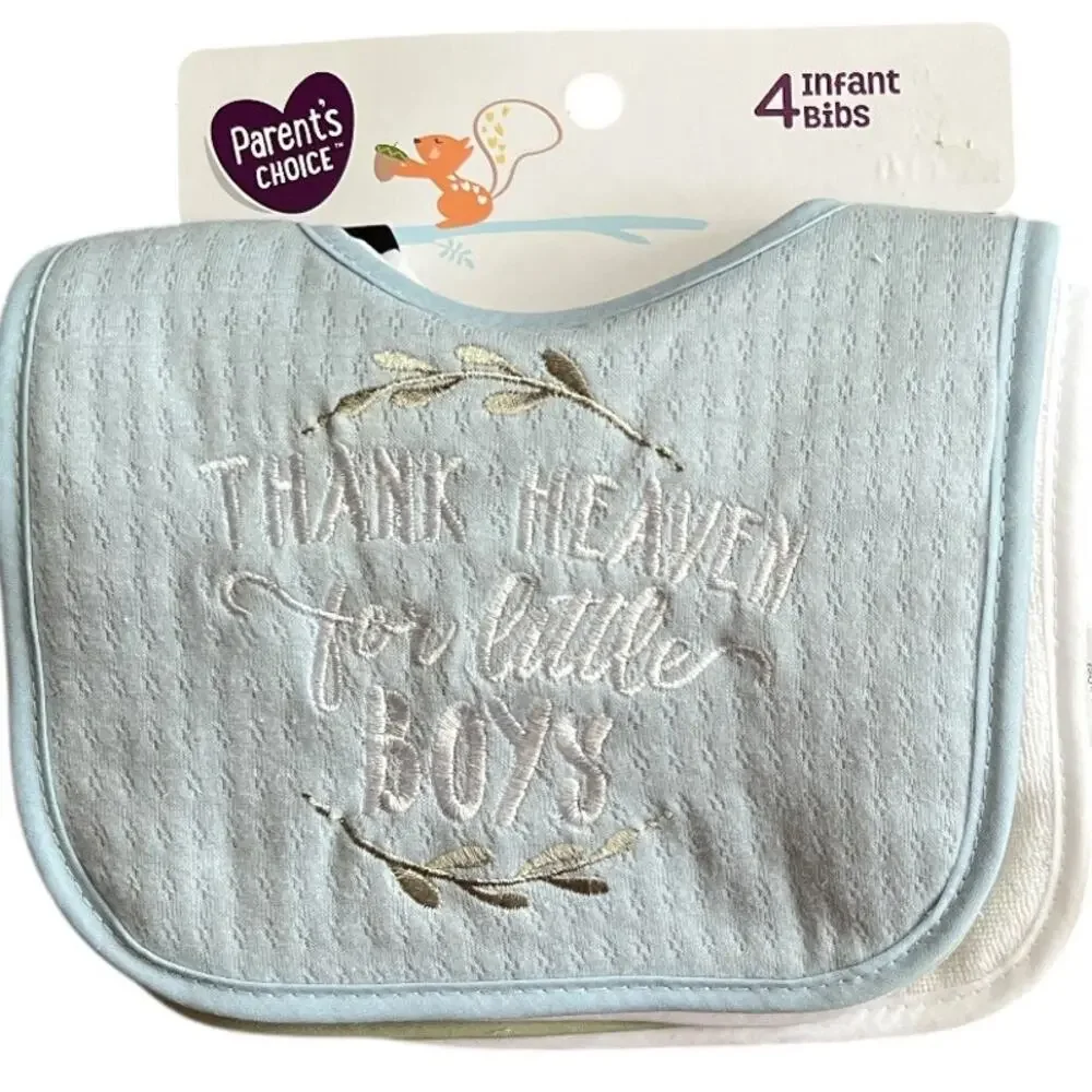 Lot 2 Parent's Choice 4-piece Bibs + Gerber Stay On Socks, 0-6 months